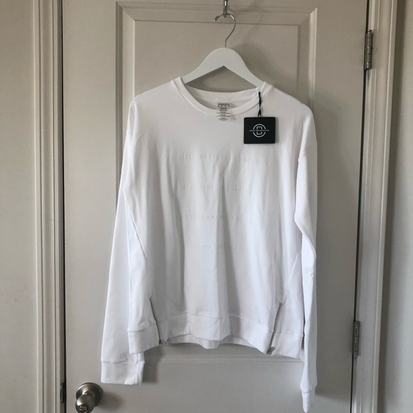 DYI Inspired Flocked Sweater in White - Picture 3 of 5